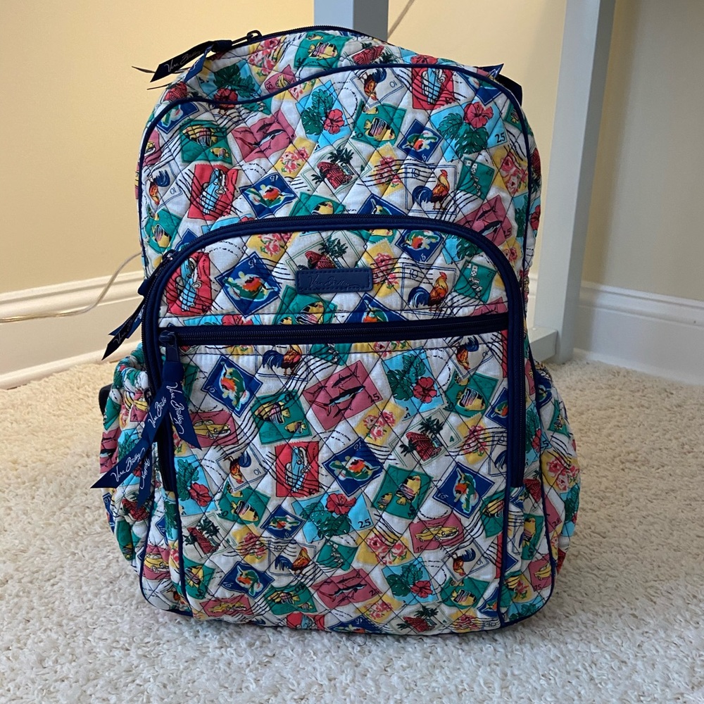 vera bradley post stamp backpack